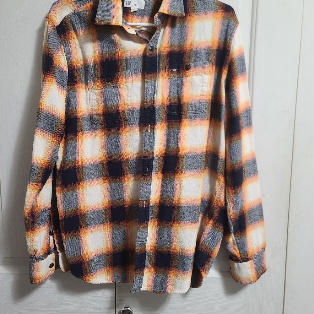 Plaid Button-Up Shirt